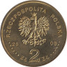  Польша. 2 злотых 2008 год. 400 лет польским поселениям в Северной Америке. 