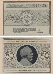 Бона. Германия. Хайде 50 пфеннигов 1921 год. Нотгельд. (XF)