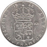  Швеция. 1 крона 1968 год. Король Густав VI Адольф. 