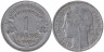  Франция. 1 франк 1949 год. Тип Морлон. Марианна. (без отметки монетного двора) 
