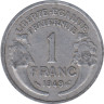  Франция. 1 франк 1949 год. Тип Морлон. Марианна. (без отметки монетного двора) 