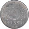  ГДР. 5 пфеннигов 1972 год. 