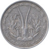  Западная Африка (BCEAO). 1 франк 1963 год. Канна (антилопа). 