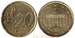 Германия. 20 евроцентов 2006 год. Бранденбургские ворота. (G)