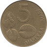  Финляндия. 5 марок 1995 год. Тюлень. 