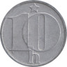  Чехословакия. 10 геллеров 1989 год. Герб. 