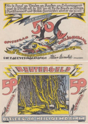 Бона. Германия. Хайлигендамм 50 пфеннигов 1922 год. Нотгельд. (XF)