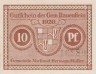  Бона. Германия. Эффельдер-Рауэнштайн 10 пфеннигов 1920 год. Нотгельд. (XF) 