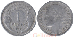 Франция. 1 франк 1957 год. Тип Морлон. Марианна. (B)