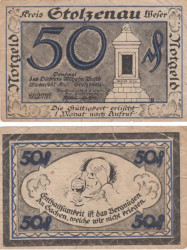 Бона. Германия. Штольценау 50 пфеннигов 1921 год. Нотгельд. (F)