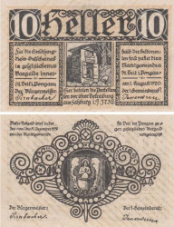 Бона. Австрия. Санкт-Файт-им-Понгау 10 геллеров 1920 год. Нотгельд. (XF)