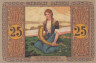  Бона. Германия. Тондерн 25 пфеннигов 1920 год. Девушка с золотым рогом. Нотгельд. (XF) 