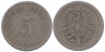  Германская империя. 5 пфеннигов 1876 год. (D) 