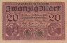  Бона. Германия. 20 марок 1918 год. Минерва и Меркурий. (F-VF) 
