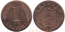 Латвия. 1 сантим 1937 год.