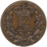  Дания. 1 скиллинг-ригсмёнт 1856 год. Монограмма Фредерика VII. 