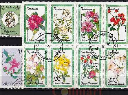  Набор почтовых марок в планшетке. Цветы. (Н-48) 