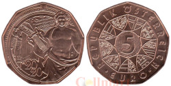 Австрия. 5 евро 2020 год. Новогодняя монета.