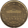  Германия. 20 евроцентов 2004 год. Бранденбургские ворота. (G) 