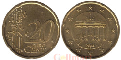 Германия. 20 евроцентов 2004 год. Бранденбургские ворота. (G)