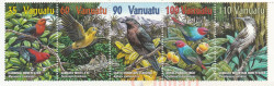 Сцепка марок. Вануату. Птицы 2001.