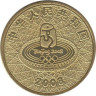  Китай. 1 юань 2008 год. XXIX летние Олимпийские игры, Пекин 2008 - Футбол. 