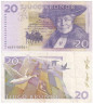  Бона. Швеция 20 крон 2006 год. Сельма Лагерлёф. (F-VF) 