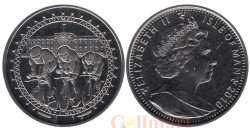 Остров Мэн. 1 крона 2010 год. XXX летние Олимпийские Игры, Лондон 2012 - Велоспорт.
