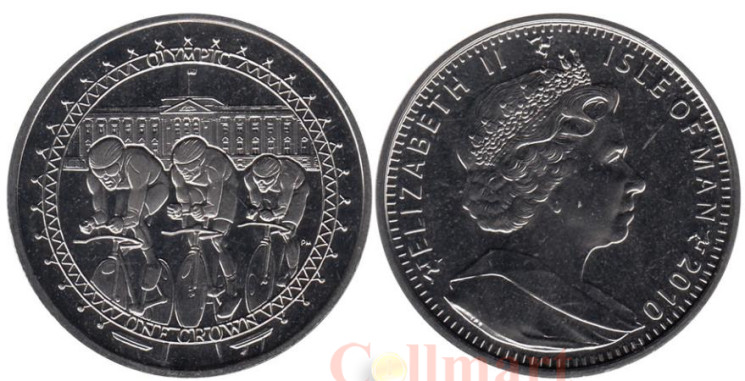  Остров Мэн. 1 крона 2010 год. XXX летние Олимпийские Игры, Лондон 2012 - Велоспорт. 