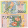 Бона. Суринам 5000 гульденов 2000 год. Солнечный попугай. (VF-XF) 