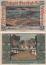  Бона. Германия. Оберлинд (Зоннеберг) 50 пфеннигов 1921 год. Мост через речку. Нотгельд. (XF) 