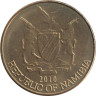  Намибия. 1 доллар 2010 год. Орёл-скоморох. 