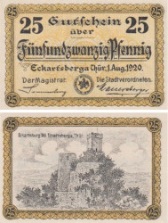Бона. Германия. Эккартсберга 25 пфеннигов 1920 год. Нотгельд. (AU)