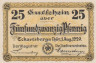  Бона. Германия. Эккартсберга 25 пфеннигов 1920 год. Нотгельд. (AU) 