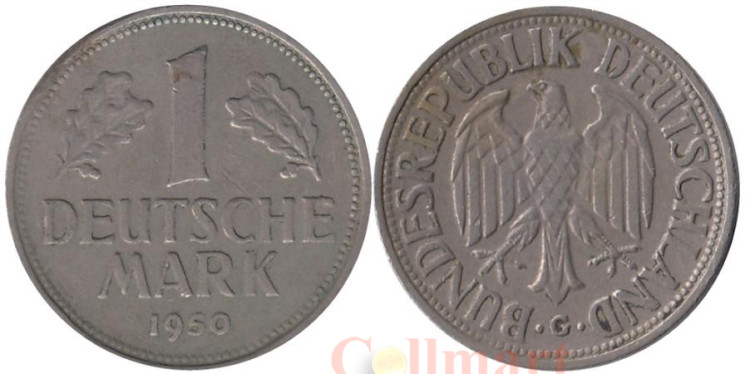  ФРГ. 1 марка 1950 год. (G) 