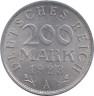  Германия (Веймарская республика). 200 марок 1923 год. Герб. (A) 