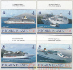 Набор марок. Питкэрн, Острова. Круизные лайнеры 2013. 4 марки.