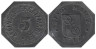  Германия. Майнц. 5 пфеннигов 1917 год. Нотгельд. 
