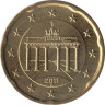  Германия. 20 евроцентов 2011 год. Бранденбургские ворота. (A) 