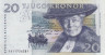  Бона. Швеция 20 крон 1991 год. Сельма Лагерлёф. (XF+) 