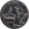  Фолклендские острова. 50 пенсов 1999 год. 125 лет со дня рождения Уинстона Черчиля. 