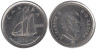  Канада. 10 центов 2009 год. Парусник. 