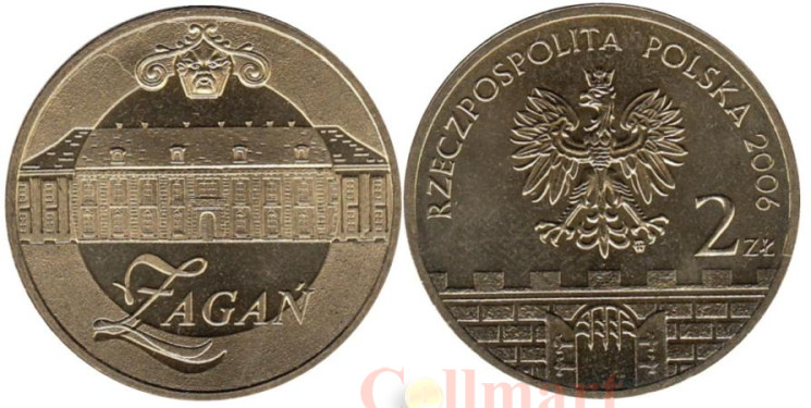  Польша. 2 злотых 2006 год. Жагань. 