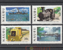 Набор марок. Науру 1982 год. Поставки фосфатов 1907-1982. (4 марки)