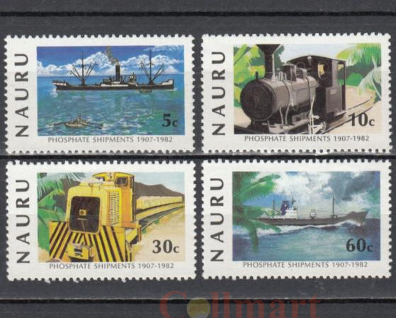 Набор марок. Науру 1982 год. Поставки фосфатов 1907-1982. (4 марки) 
