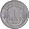  Франция. 1 франк 1947 год. Тип Морлон. Марианна. (B) 