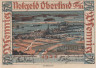  Бона. Германия. Оберлинд (Зоннеберг) 50 пфеннигов 1921 год. Городская улица. Нотгельд. (XF) 