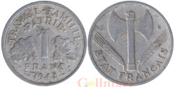 Франция. 1 франк 1944 год. Режим Виши. (C)