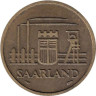  Саар. 20 франков 1954 год. Шахта и герб Саара. 