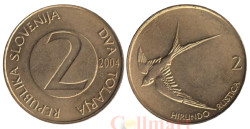 Словения. 2 толара 2004 год. Деревенская ласточка.